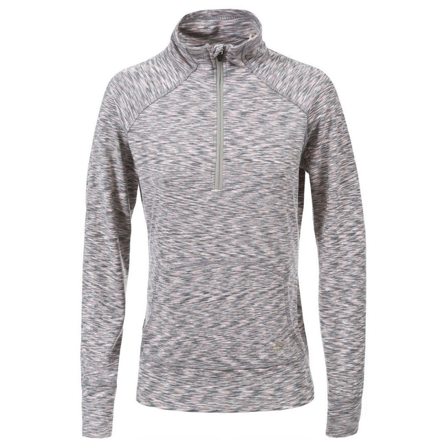 Cool Grey Marl - Front - Trespass Womens-Ladies Moxie Half Zip Fleece Top