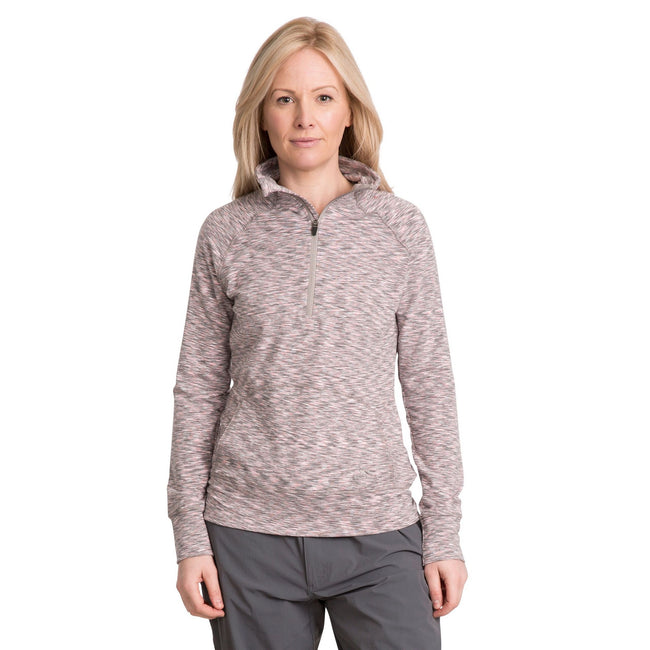 Cool Grey Marl - Side - Trespass Womens-Ladies Moxie Half Zip Fleece Top