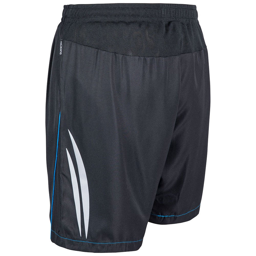 Black-Blue - Side - Trespass Mens Walton Sports Shorts