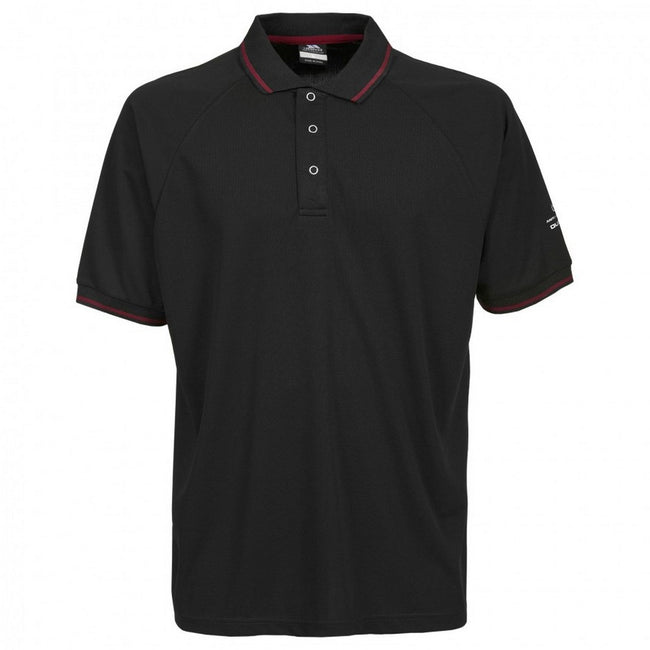 Black-Platinum - Back - Trespass Mens Bonington Short Sleeve Active Polo Shirt
