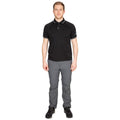 Black-Platinum - Side - Trespass Mens Bonington Short Sleeve Active Polo Shirt