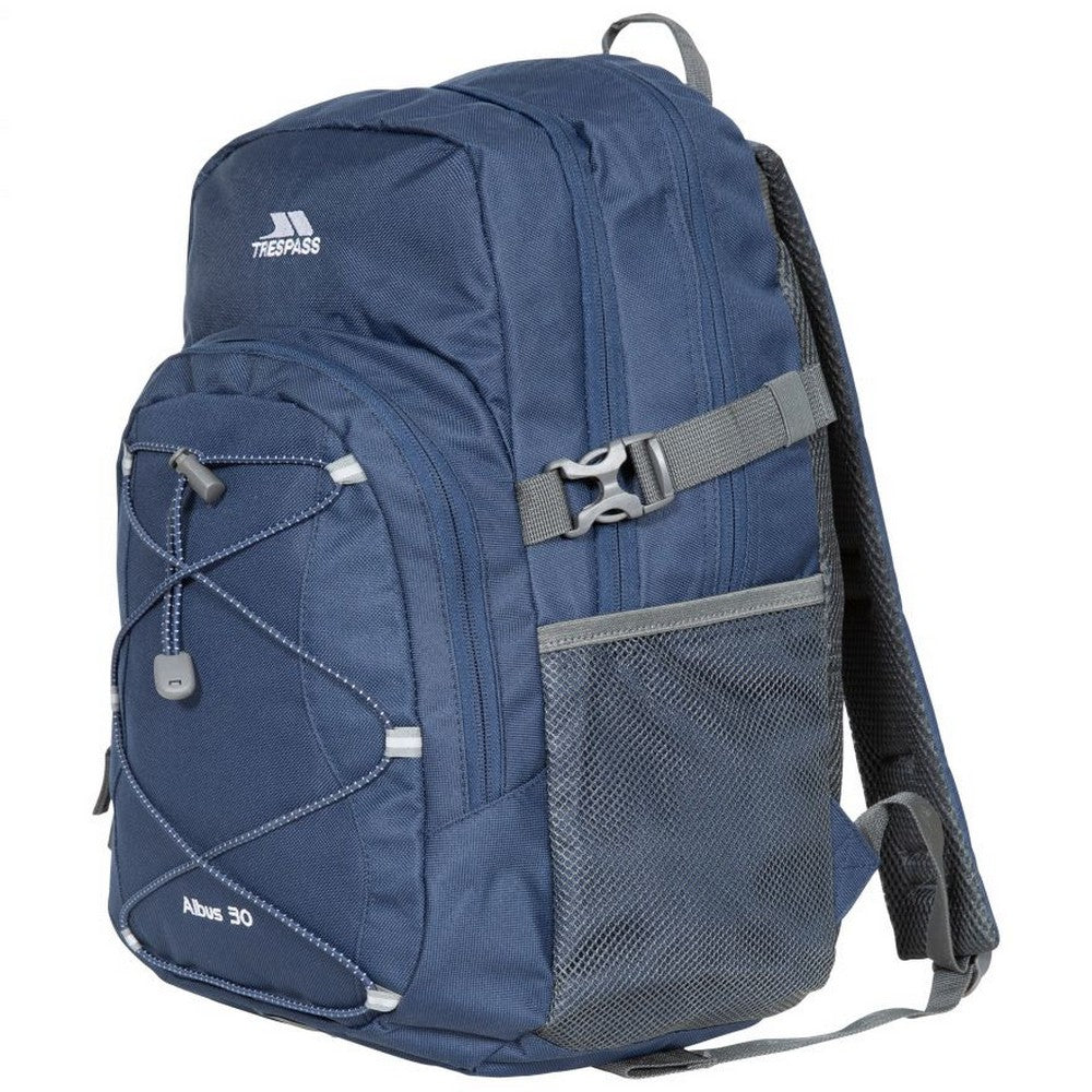 Navy - Side - Trespass Albus 30 Litre Casual Rucksack-Backpack
