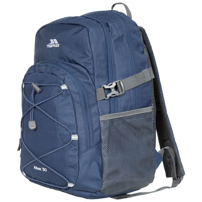 Navy - Side - Trespass Albus 30 Litre Casual Rucksack-Backpack
