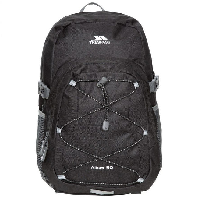 Black - Front - Trespass Albus 30 Litre Casual Rucksack-Backpack