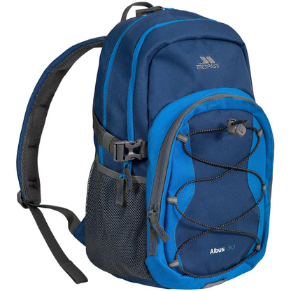 Navy-Electric Blue - Front - Trespass Albus 30 Litre Casual Rucksack-Backpack