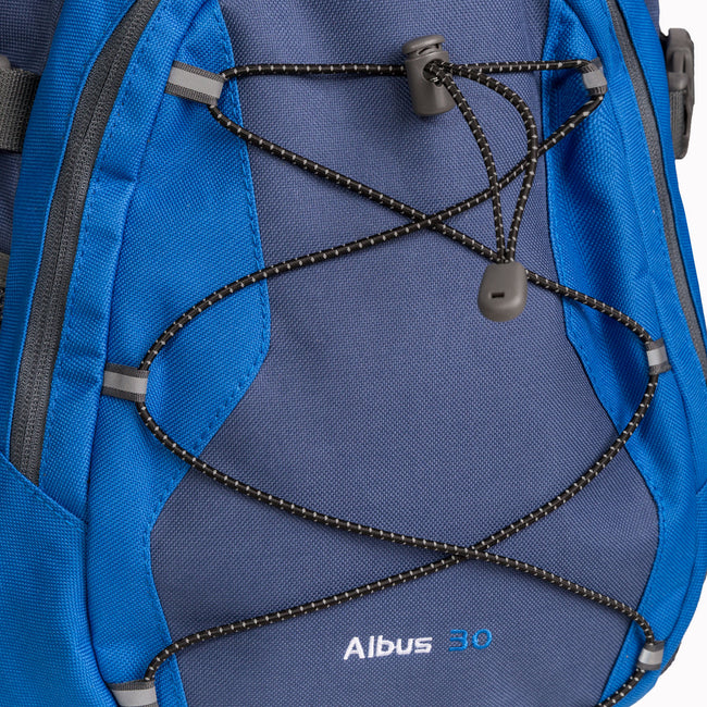 Navy-Electric Blue - Back - Trespass Albus 30 Litre Casual Rucksack-Backpack