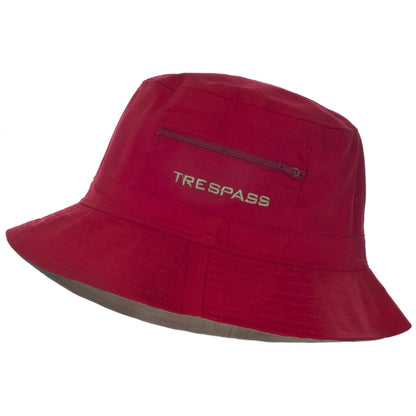 Berry - Front - Trespass Mens Kershaw Summer Bucket Hat