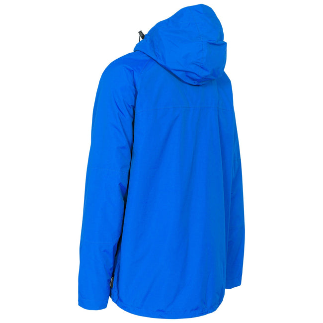 Blue - Close up - Trespass Mens Corvo Hooded Full Zip Waterproof Jacket-Coat
