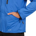 Blue - Close up - Trespass Mens Corvo Hooded Full Zip Waterproof Jacket-Coat