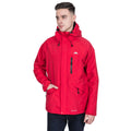 Red - Pack Shot - Trespass Mens Corvo Hooded Full Zip Waterproof Jacket-Coat