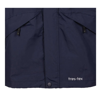 Navy - Lifestyle - Trespass Mens Corvo Hooded Full Zip Waterproof Jacket-Coat