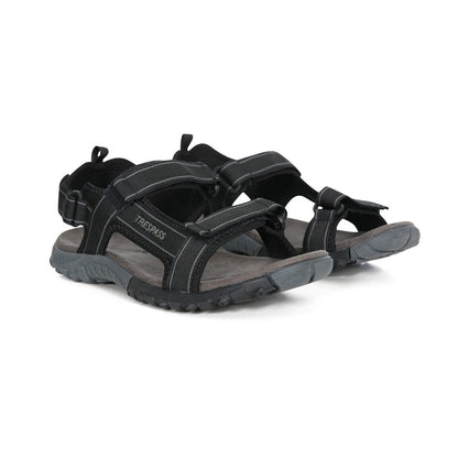 Black - Side - Trespass Mens Alderley Active Sandals