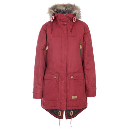 Merlot - Front - Trespass Womens-Ladies Clea Waterproof Parka