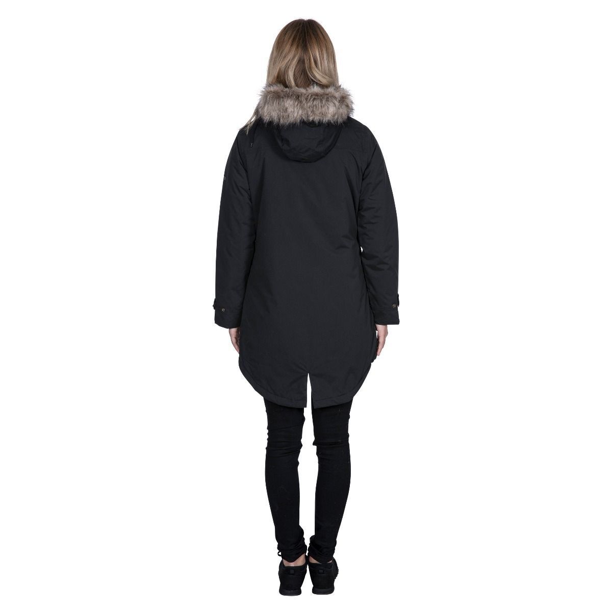 Black - Side - Trespass Womens-Ladies Clea Waterproof Parka