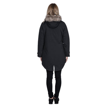 Black - Side - Trespass Womens-Ladies Clea Waterproof Parka