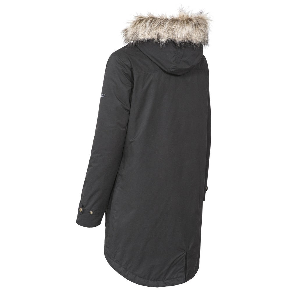 Black - Lifestyle - Trespass Womens-Ladies Clea Waterproof Parka