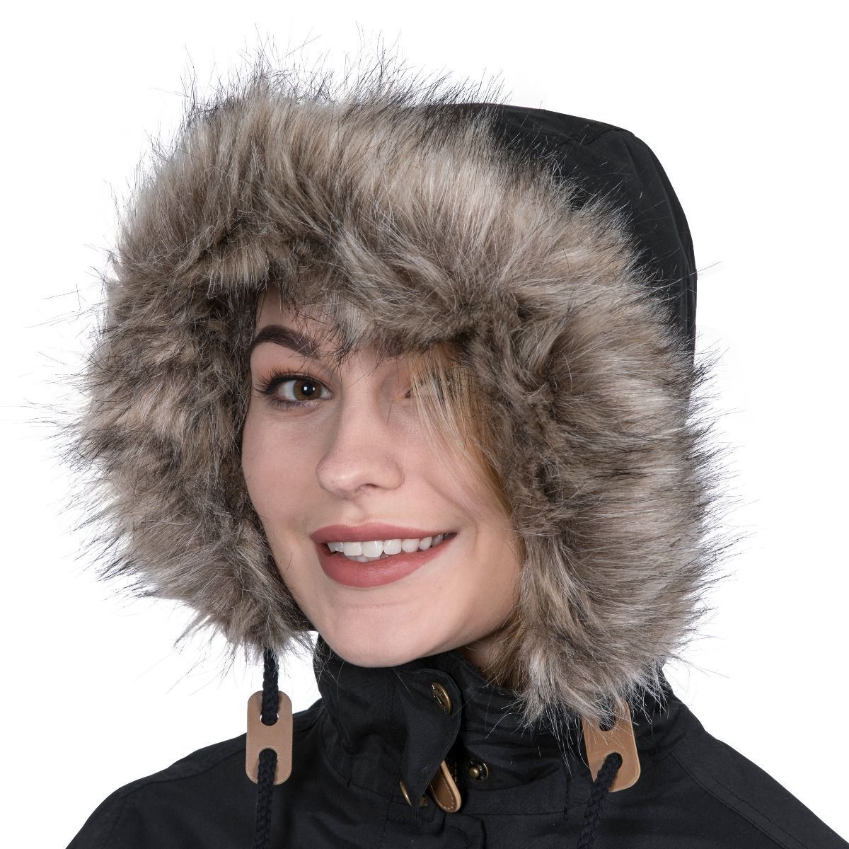 Black - Pack Shot - Trespass Womens-Ladies Clea Waterproof Parka