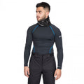 Black - Close up - Trespass Mens Brawn Base Layer Compression Top