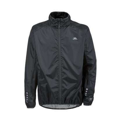 Black - Front - Trespass Mens Grafted Waterproof & Windproof Packaway Active Jacket
