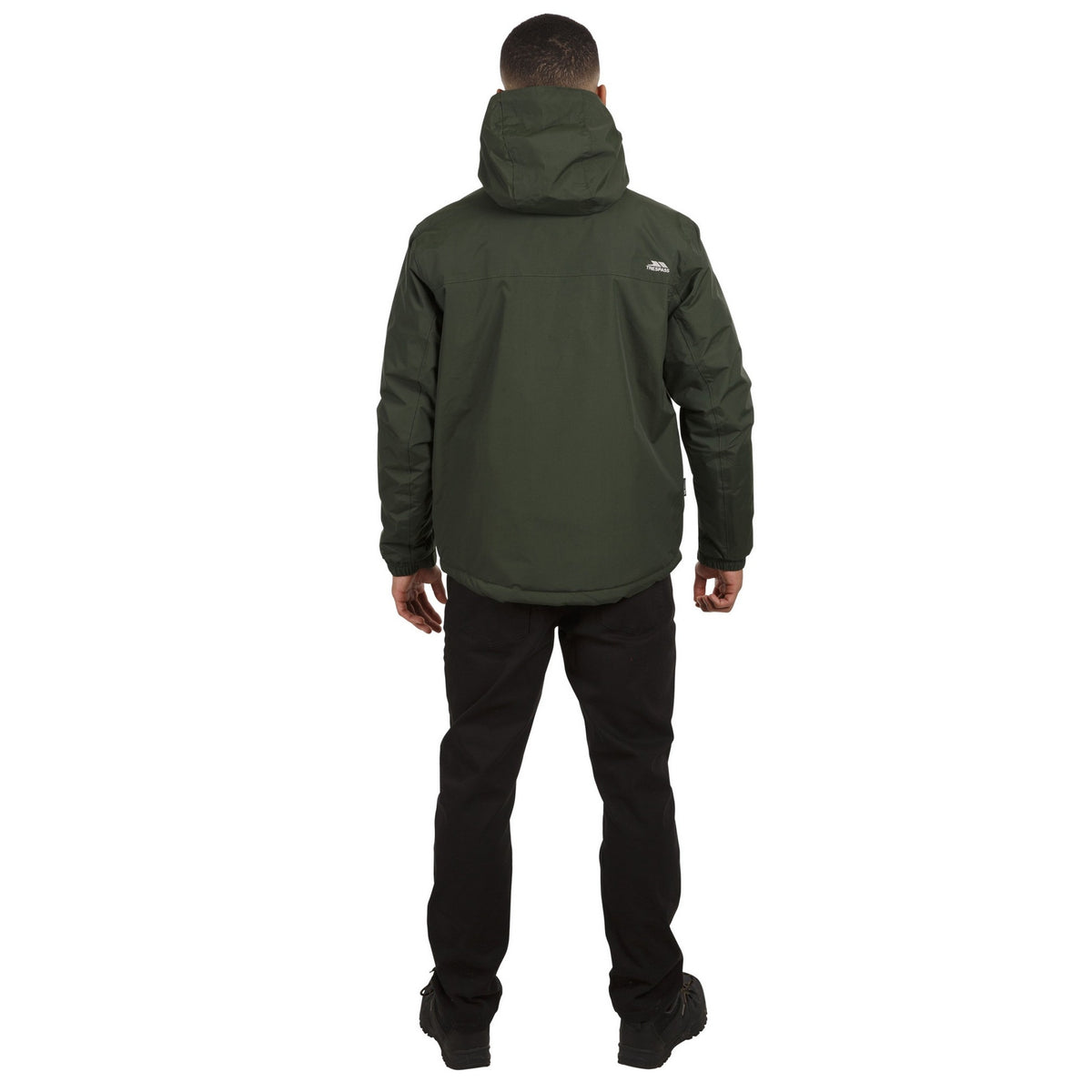 Olive - Side - Trespass Mens Donelly Waterproof Padded Jacket