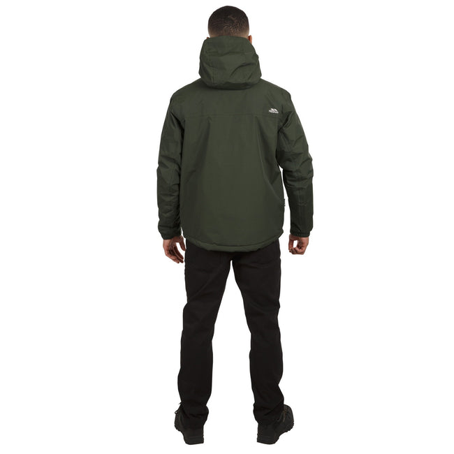 Olive - Side - Trespass Mens Donelly Waterproof Padded Jacket