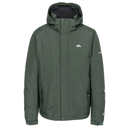 Olive - Front - Trespass Mens Donelly Waterproof Padded Jacket