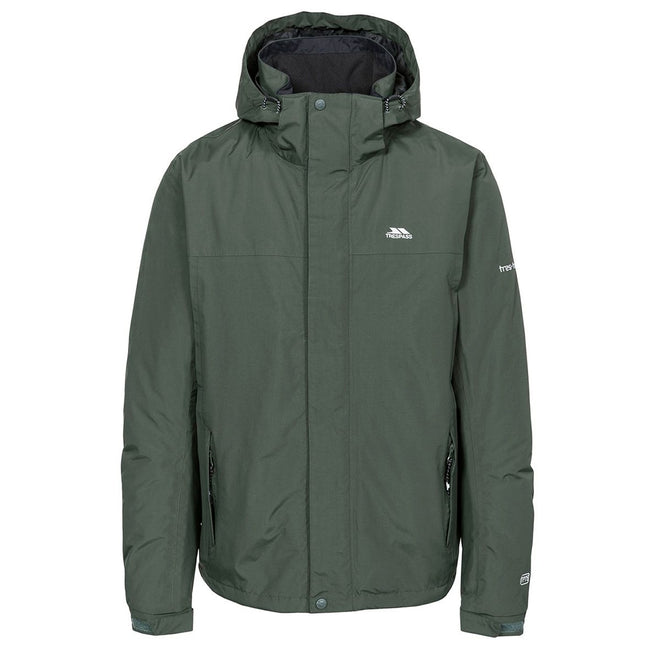 Olive - Front - Trespass Mens Donelly Waterproof Padded Jacket