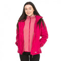 Cerise - Side - Trespass Womens-Ladies Madalin Waterproof 3-In-1 Jacket