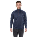 Navy Marl - Back - Trespass Mens Collins Half Zip Fleece Top