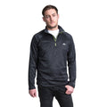 Black Marl - Back - Trespass Mens Collins Half Zip Fleece Top