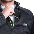 Black Marl - Close up - Trespass Mens Collins Half Zip Fleece Top