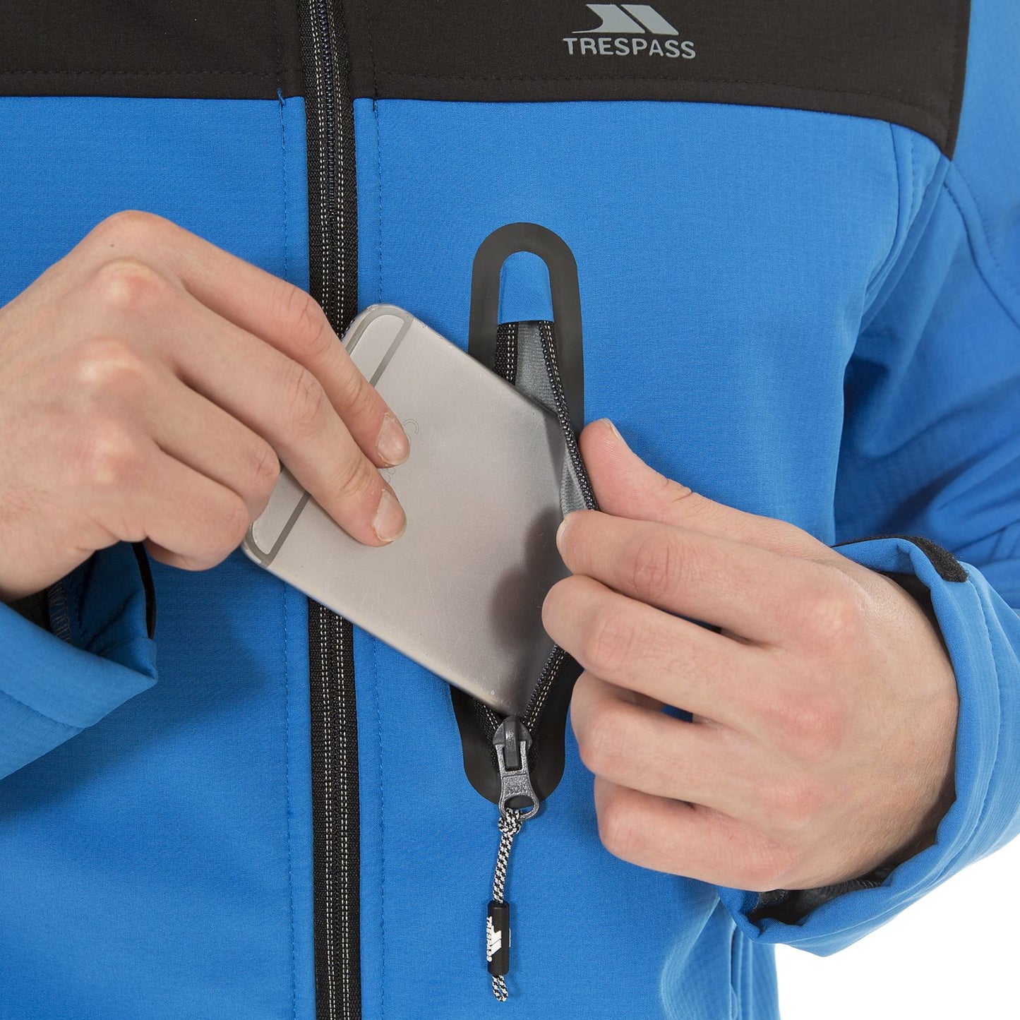 Bright Blue - Pack Shot - Trespass Mens Hebron Waterproof Softshell Jacket