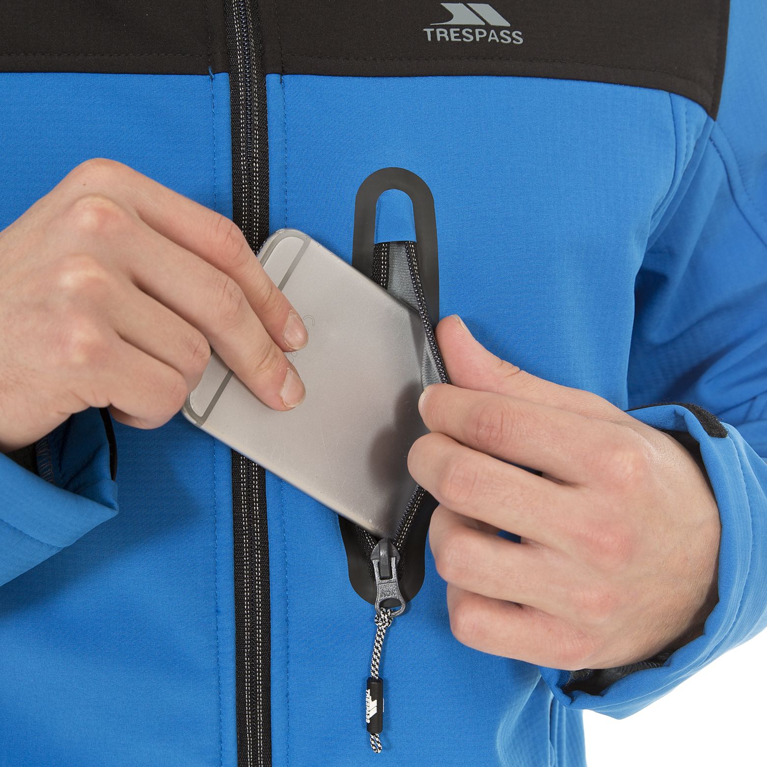 Bright Blue - Pack Shot - Trespass Mens Hebron Waterproof Softshell Jacket