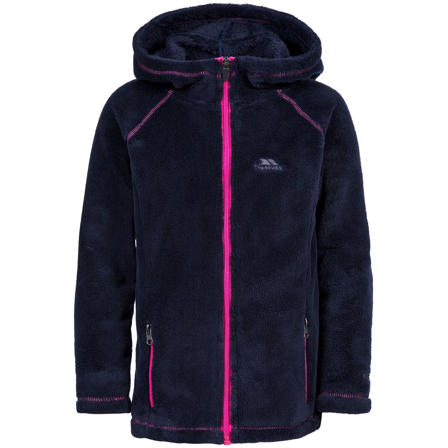 Ink - Front - Trespass Childrens Girls Lysle Full Zip Hoodie