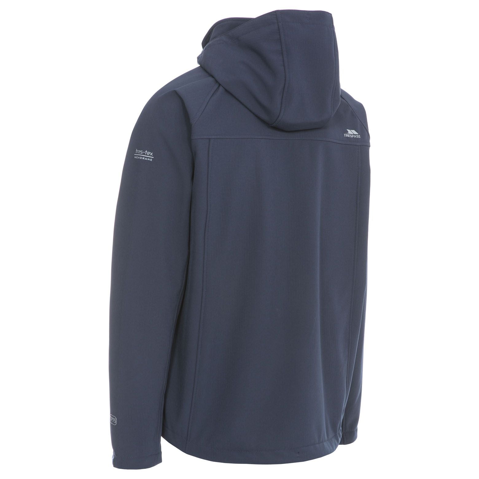 Navy - Back - Trespass Mens Accelerator II Waterproof Softshell Jacket