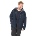 Navy - Side - Trespass Mens Accelerator II Waterproof Softshell Jacket