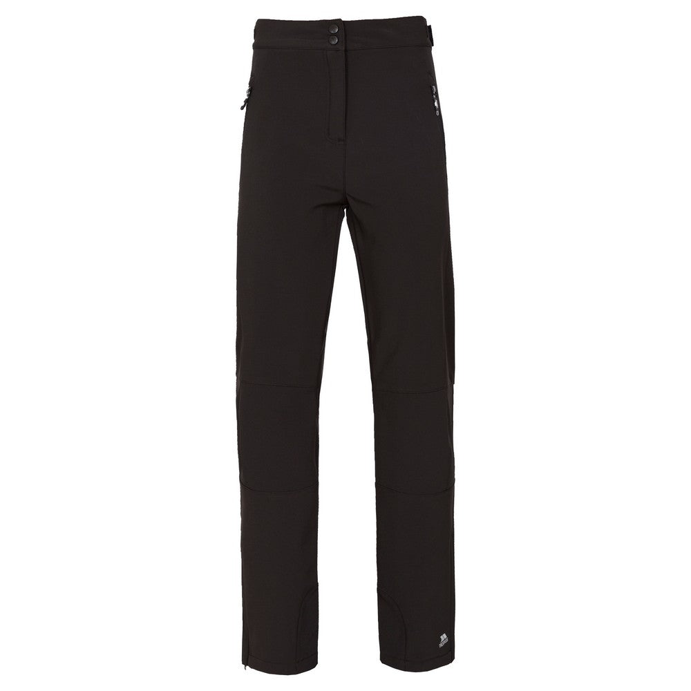 Black - Front - Trespass Womens-Ladies Squidge II Water Resistant Hiking Trousers