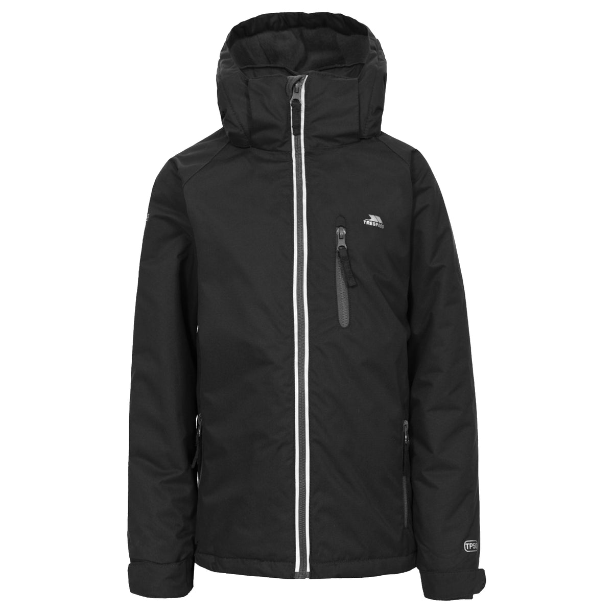Black - Front - Trespass Childrens-Kids Cornell II Waterproof Jacket
