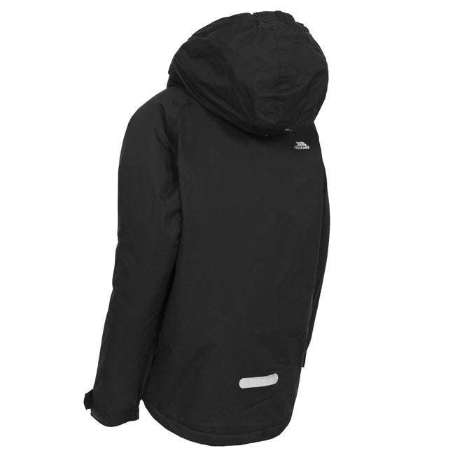 Black - Back - Trespass Childrens-Kids Cornell II Waterproof Jacket