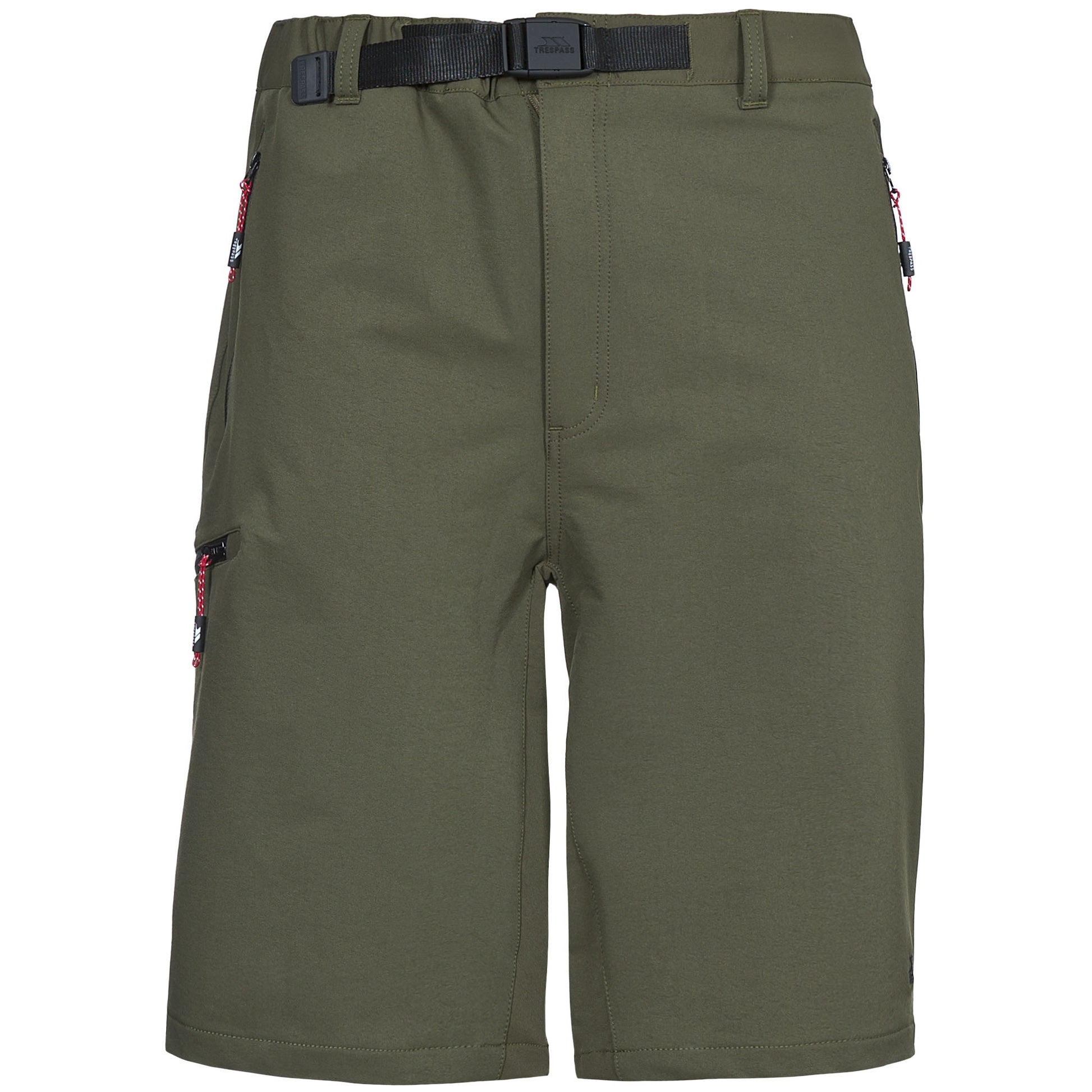 Khaki - Front - Trespass Mens Garison Travel Shorts