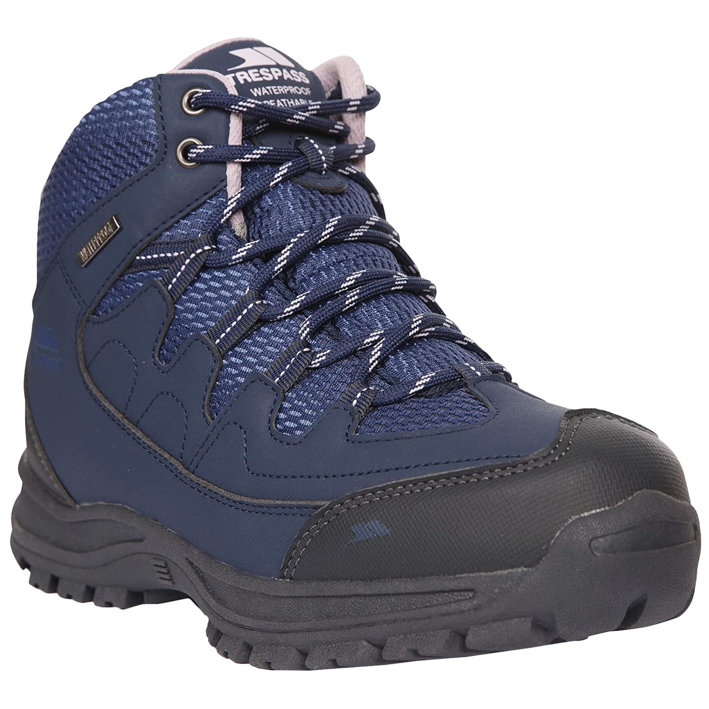 Navy - Front - Trespass Womens-Ladies Mitzi Waterproof Walking Boots