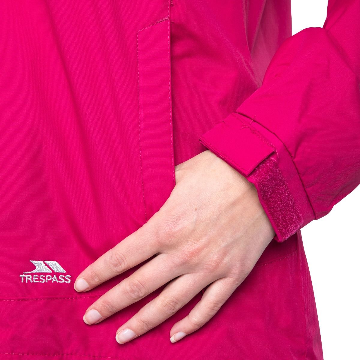 Cerise - Pack Shot - Trespass Womens-Ladies Nasu II Waterproof Jacket