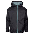 Black-Teal - Front - Trespass Womens-Ladies Tayah II Waterproof Jacket