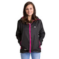 Black - Side - Trespass Womens-Ladies Qikpac Waterproof Packaway Shell Jacket