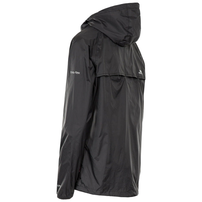 Black - Lifestyle - Trespass Womens-Ladies Qikpac Waterproof Packaway Shell Jacket