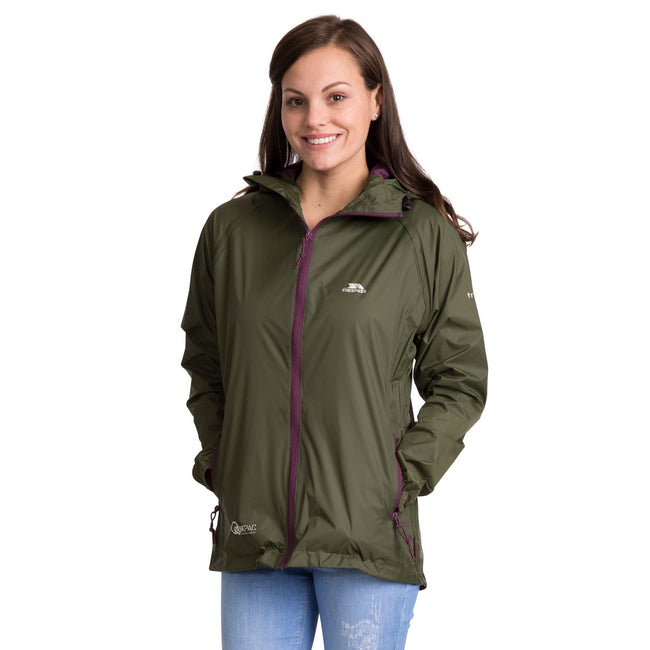 Moss - Back - Trespass Womens-Ladies Qikpac Packaway Waterproof Jacket