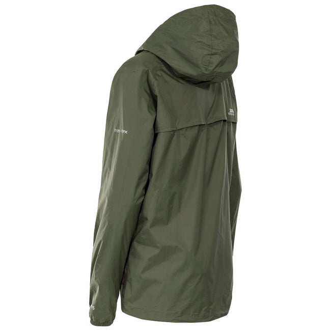 Moss - Lifestyle - Trespass Womens-Ladies Qikpac Waterproof Packaway Shell Jacket