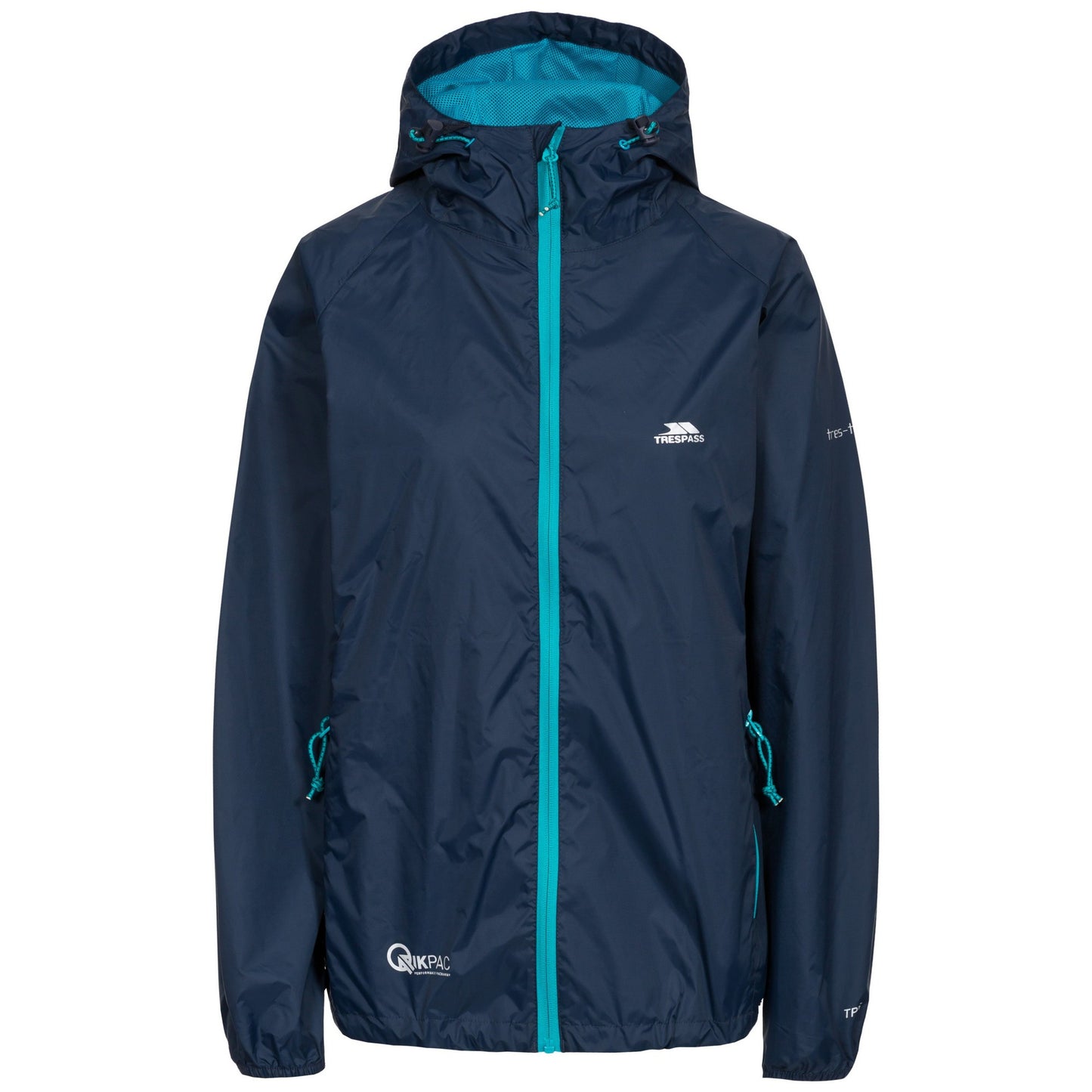 Navy - Front - Trespass Womens-Ladies Qikpac Packaway Waterproof Jacket