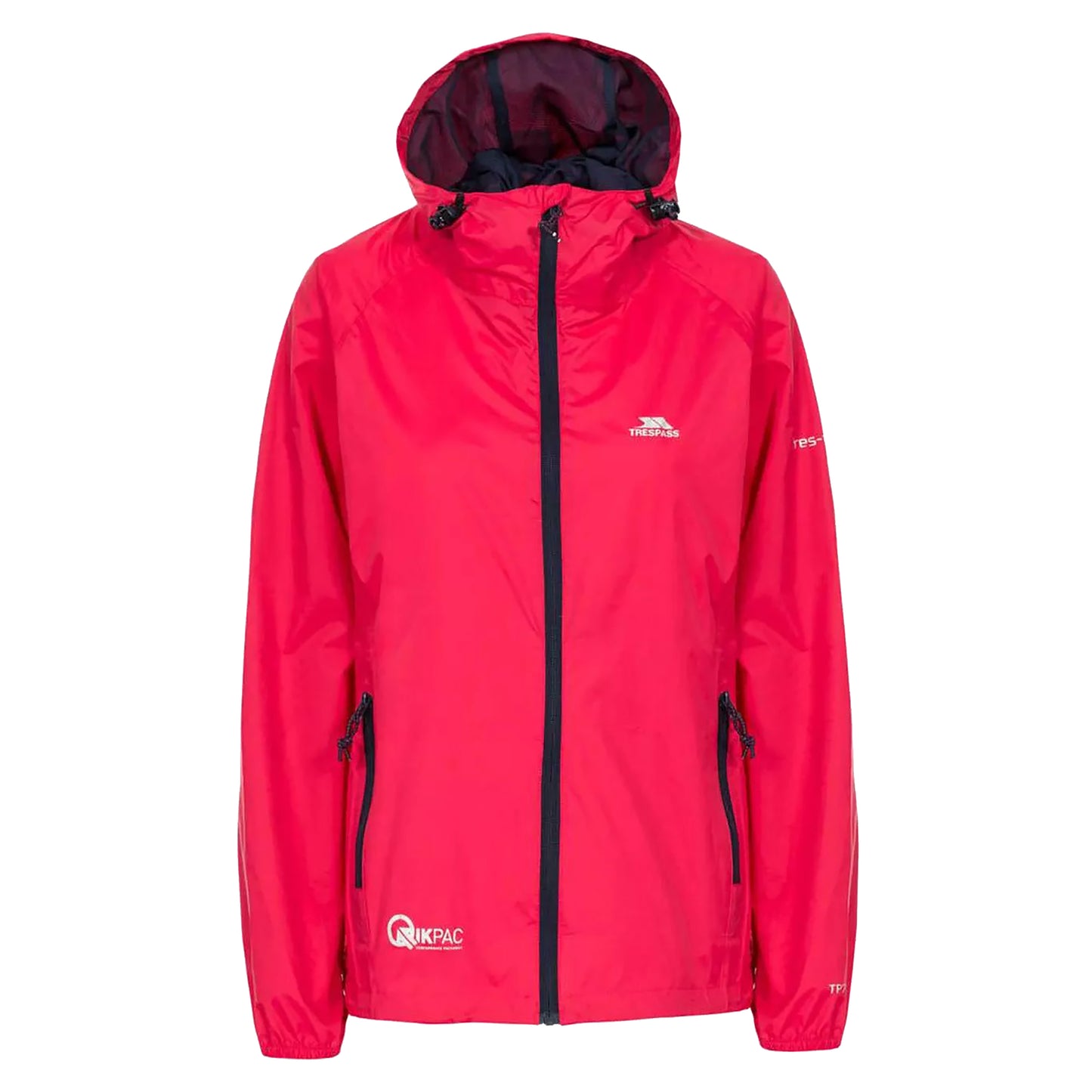 Raspberry - Front - Trespass Womens-Ladies Qikpac Packaway Waterproof Jacket