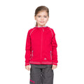 Raspberry Marl - Front - Trespass Childrens Girls Goodness Full Zip Hooded Fleece Jacket